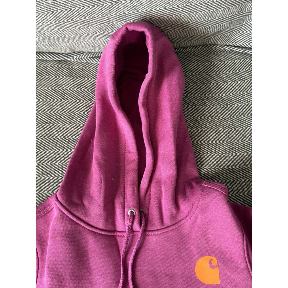 Carhartt Women's Midweight Pink Relaxed Fit Logo Graphic Hoodie Sweatshirt Sz Sm - Picture 6 of 8
